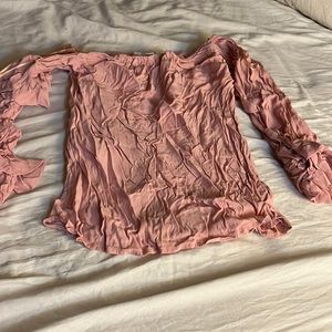 Miami Frilly sleeve off shoulder crop top